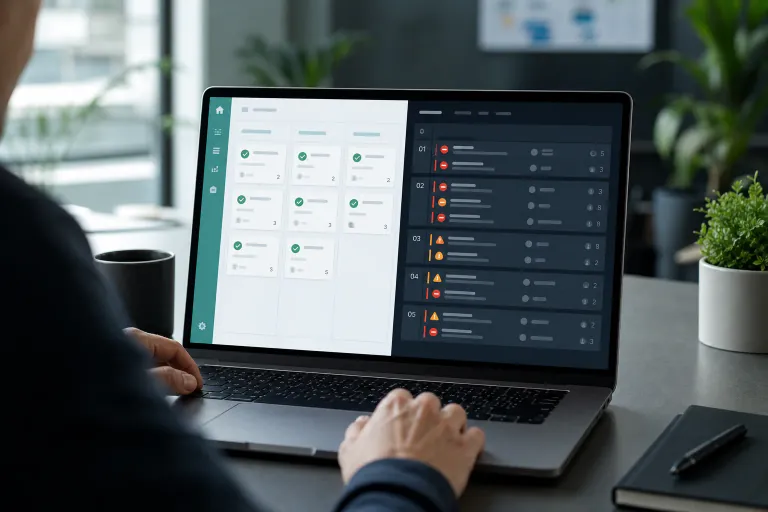 Implementation manager comparing a green Pipedrive project board with a blocked Jira delivery backlog showing when CRM project management is not enough
