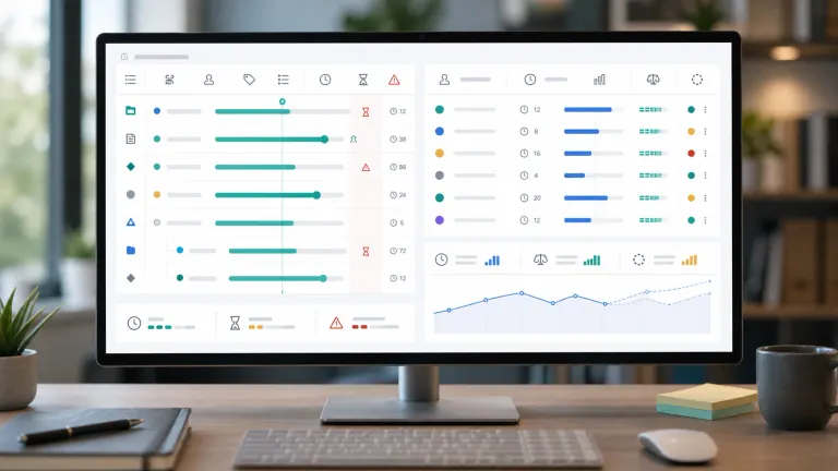 Illustration comparing workflow duration with recorded work time.