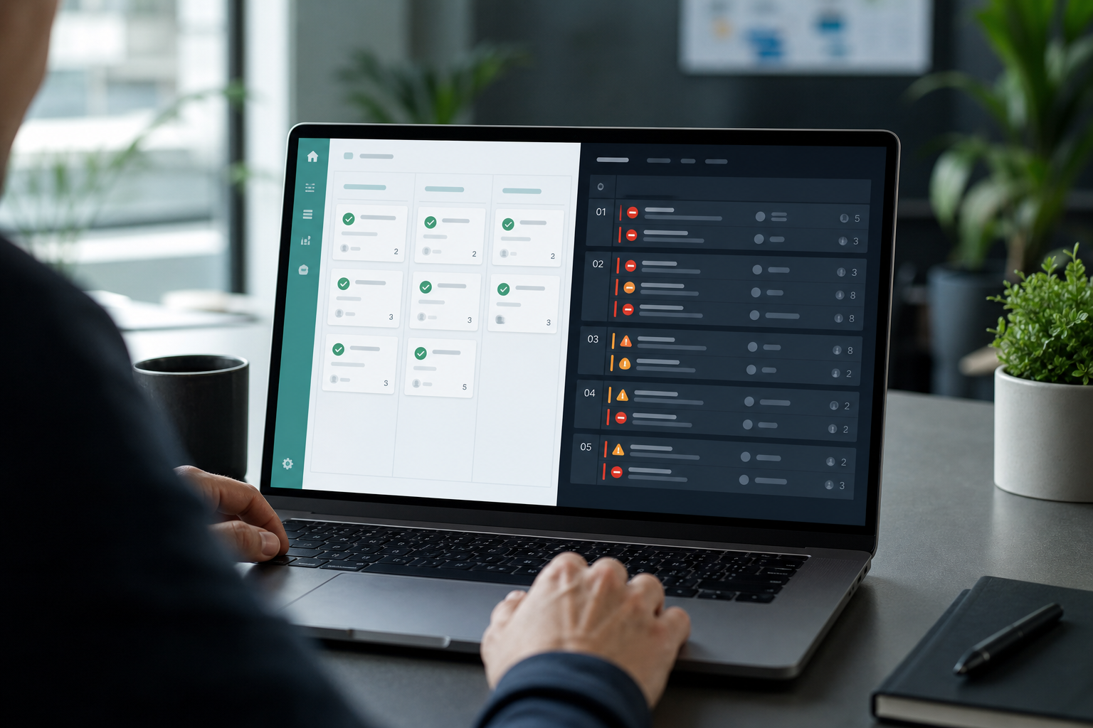 Implementation manager comparing a green Pipedrive project board with a blocked Jira delivery backlog showing when CRM project management is not enough